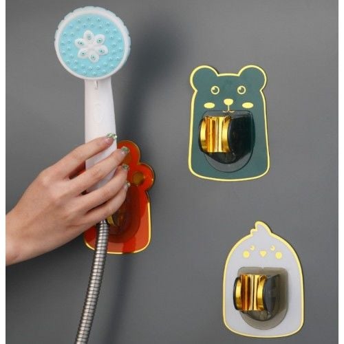 Sevimli Hayvan Figürlü Yapışkanlı Duş Başlığı Tutucu