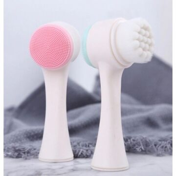 Çift Taraflı Arındırıcı Yüz Cilt Temizleme Fırçası Silikon