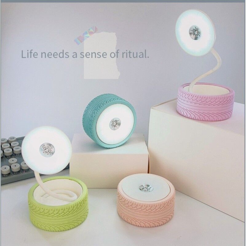 Usb Şarjlı Tekerlek Tasarımlı Masa Lambası