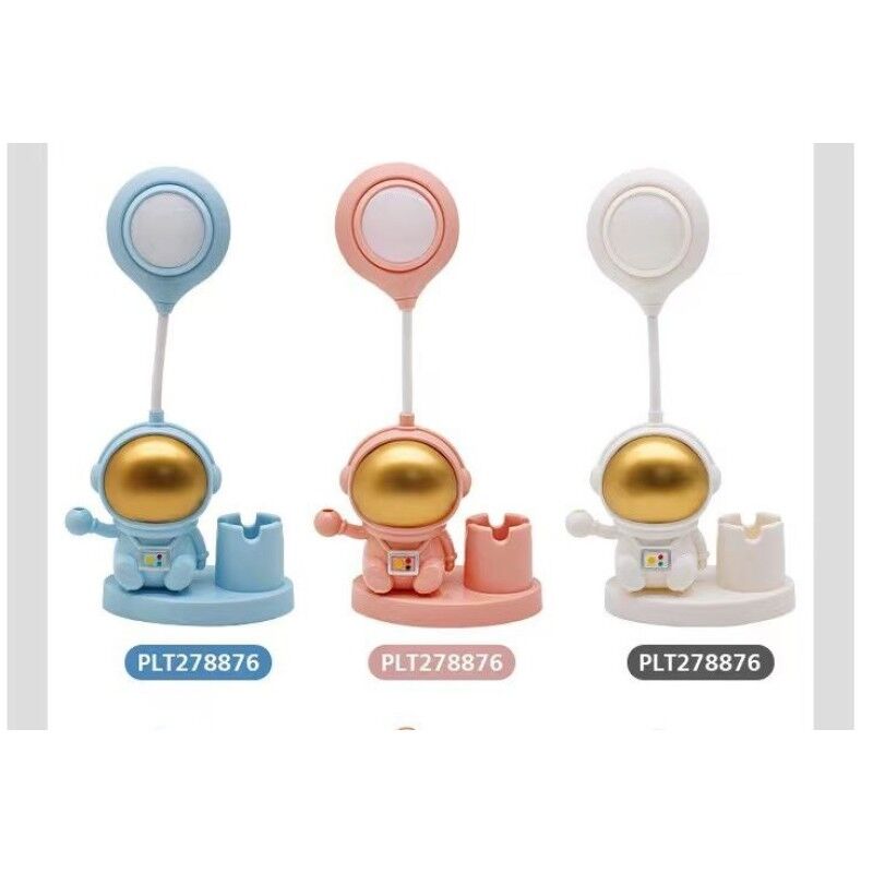 Şarjlı Sevimli Astronot Kalemlikli Masa Lambası