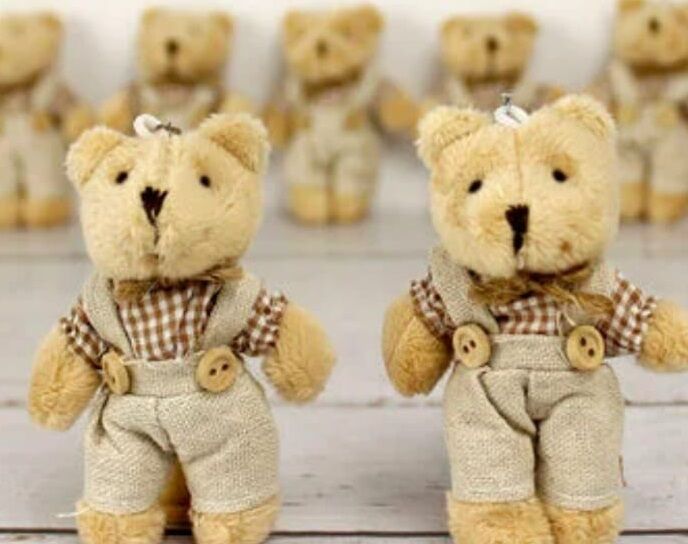 Kıyafetli Peluş Ayıcık Tasarımlı Anahtarlık Ve Çanta Süsü