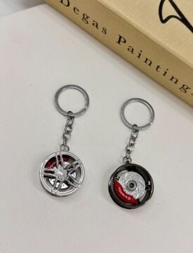 Jant Disk Tasarımlı Anahtarlık Ve Çanta Süsü