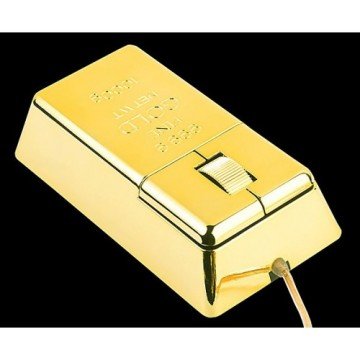 Dekoratif Altın Külçe Şeklinde Mouse