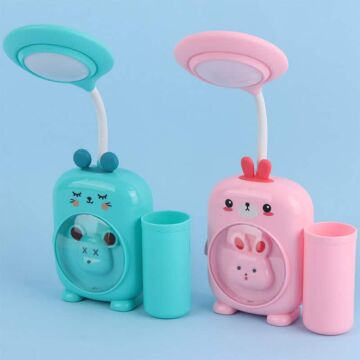 Usb Şarjlı Sevimli Hayvanlar Kalemlikli Masa Lambası