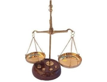 Dekoratif Ahşap Adalet Terazisi (20 Gr)
