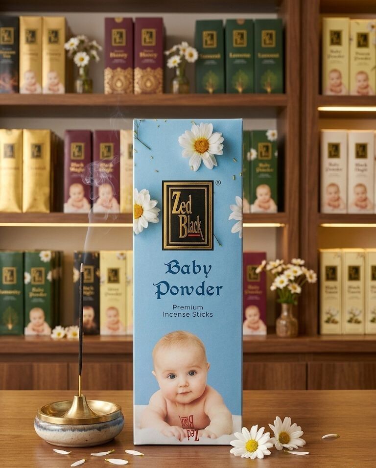 Zed Black Baby Powder İncense Sticks Çubuk Tütsü (120 Adet)