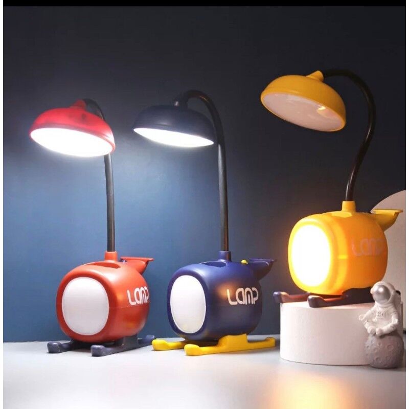 Usb Şarjlı Uçak Tasarımlı Kalemlikli Masa Lambası