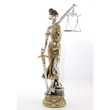 Polyester Terazili Adalet Tanrıçası Heykeli Biblosu (55cm)