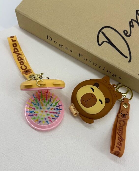 Capybara Taraklı Tasarımlı Anahtarlık Ve Çanta Süsü