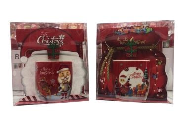 Seramik Noel Baba Tasarımlı Yılbaşı Kupa Bardak
