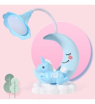 Usb Şarjlı Boynuzlu At Ay Dede Çocuk Masa Lambası