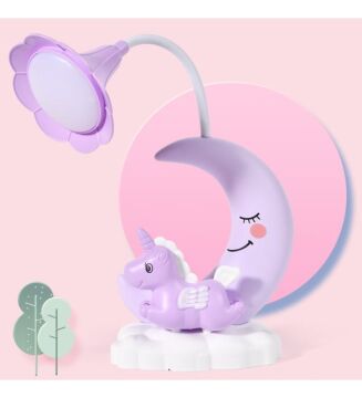 Usb Şarjlı Boynuzlu At Ay Dede Çocuk Masa Lambası