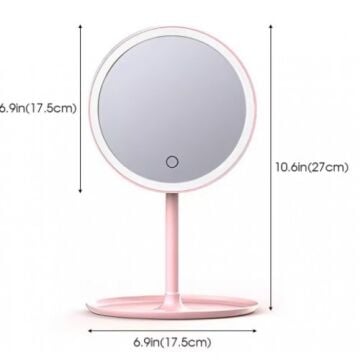 Dokunmatik Led Işıklı Usbli Masa Üstü Makyaj Aynası