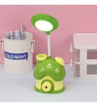 Usb Şarjlı Şirin Ev Kalemlikli Masa Lambası