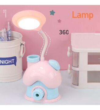 Usb Şarjlı Şirin Ev Kalemlikli Masa Lambası