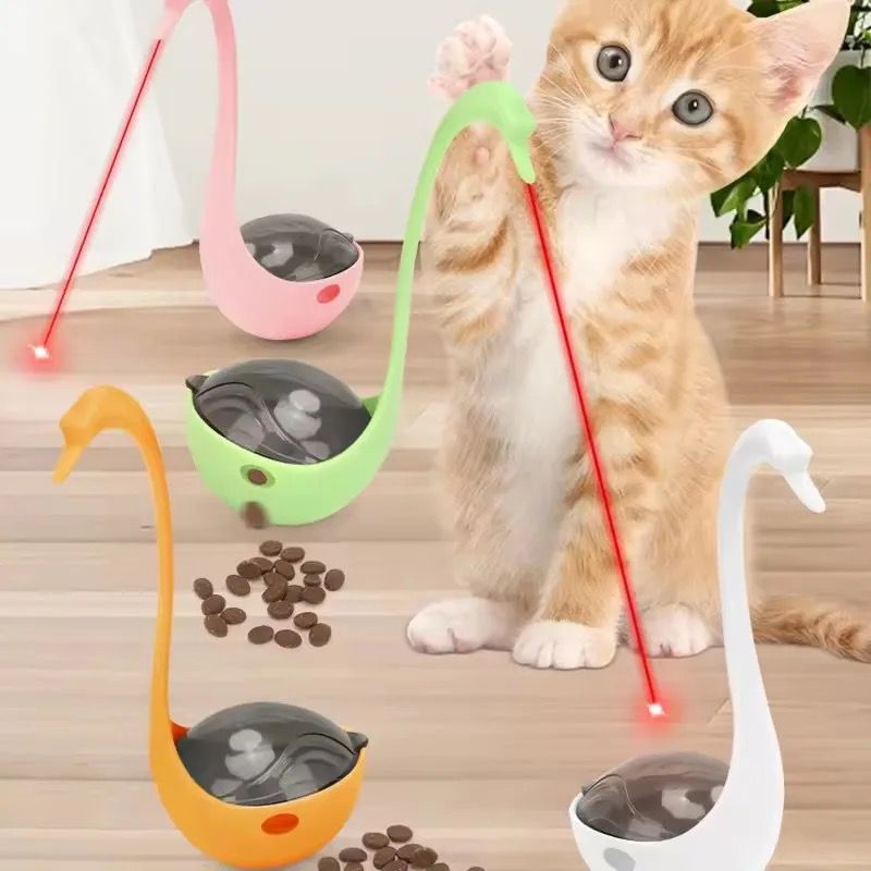 Lazerli Kuğu Tasarım İnteraktif Mama Atıcı