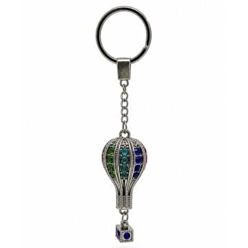 Taşlı Kapadokya Tasarımlı Metal Anahtarlık (12cm)