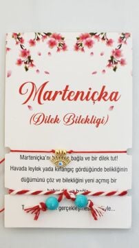 Marteniçka Kartlı Göz Ve Boncuklu Dilek ve Şans Bilekliği