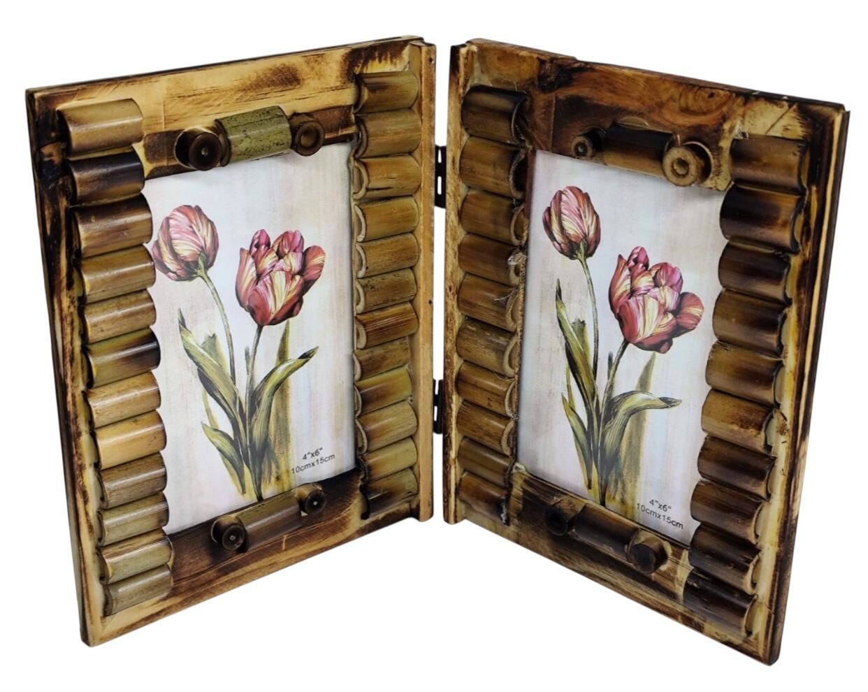 2'li Bambu Masaüstü Fotoğraf Çerçevesi (10 cm x 15 cm)