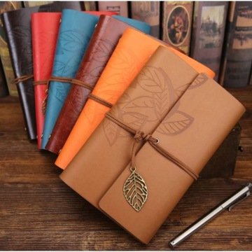 Kişiye Özel Yaprak Desenli Hatıra Defteri