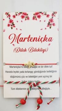 Marteniçka Kartlı Yıldız Ve Boncuklu Dilek ve Şans Bilekliği