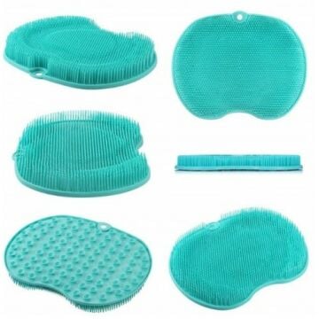 Güçlü Vantuzlu Banyo Sırt Fırçası ve Kaymaz Masaj Matı