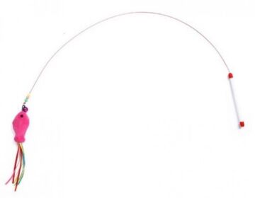 Balık Tasarımlı Kedi Oyun Oltası (90 cm)