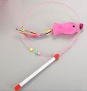 Balık Tasarımlı Kedi Oyun Oltası (90 cm)