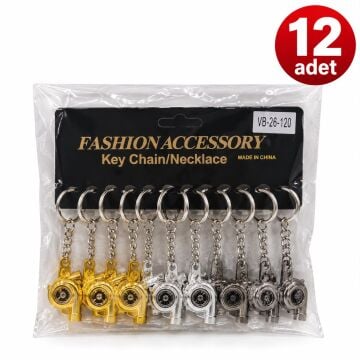 12'li Paket Turbo Figürlü Metal Anahtarlık