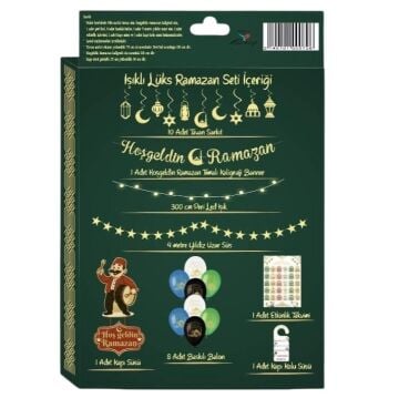 Işıklı Kutulu Ramazan Temalı Işıklı Lüks Ramazan Seti