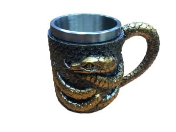 Çıngıraklı Yılan Tasarımlı Çelik Kupa Bardak