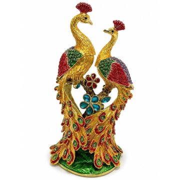Swarovski Taşlı Tavuskuşu Biblosu (17cm)