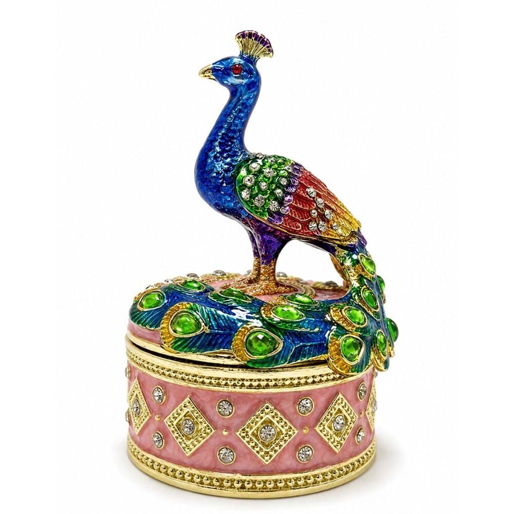 Swarovski Taşlı Tavuskuşu Biblosu (9cm)