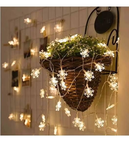 8 Fonksiyonlu 220 Volt  Kar Tanesi Gün Işığı Led Işık (5 mt )