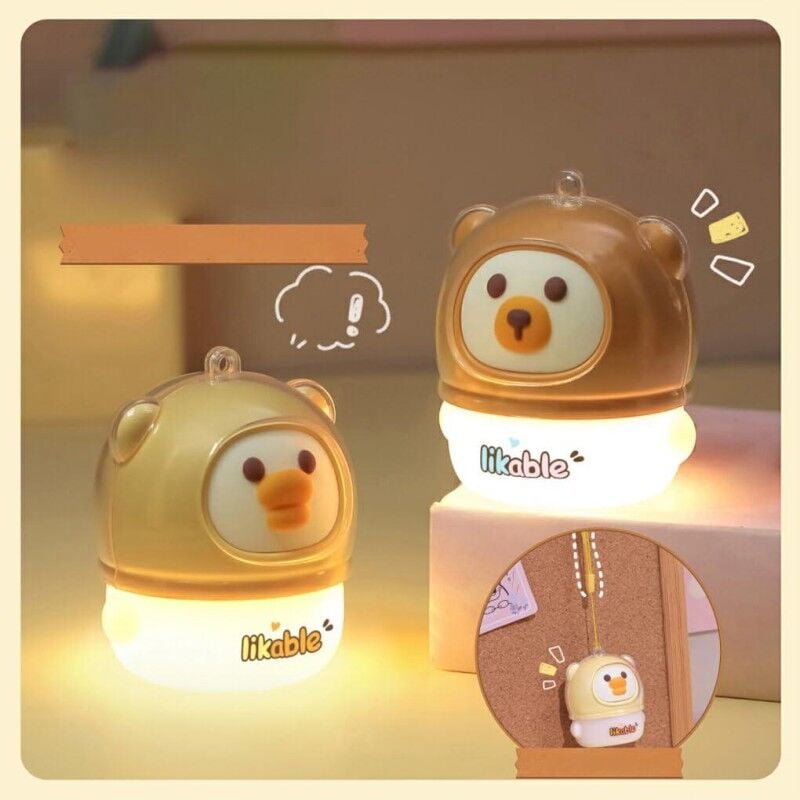 Usb Şarjlı Ayıcık Ve Ördek Temalı Masa Lambası